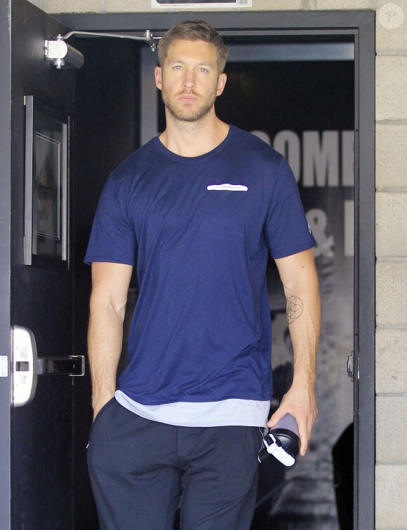 Calvin Harris sort d'une salle de sport à Los Angeles, le 10 août 2016.