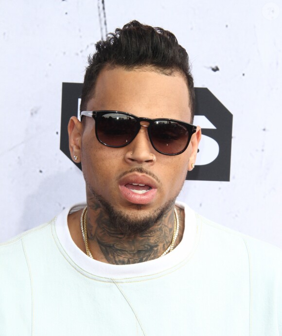 Chris Brown - Photocall de la soirée des iHeartRadio Music Awards à Inglewood, le 3 avril 2016.