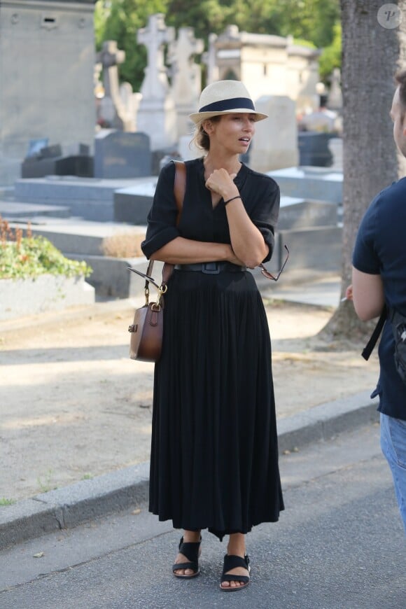 Alexandra Golovanoff  lors des Obsèques de Sonia Rykiel au cimetière de Montparnasse à Paris, le 1er septembre 2016.
