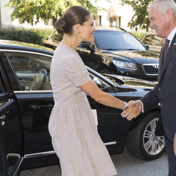 La princesse Victoria de Suède intervenait lors de la conférence Building a Resilient Future Through Water dans le cadre de la World Water Week à Stockholm, le 1er septembre 2016.