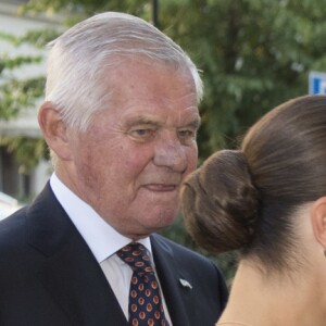 La princesse Victoria de Suède intervenait lors de la conférence Building a Resilient Future Through Water dans le cadre de la World Water Week à Stockholm, le 1er septembre 2016.