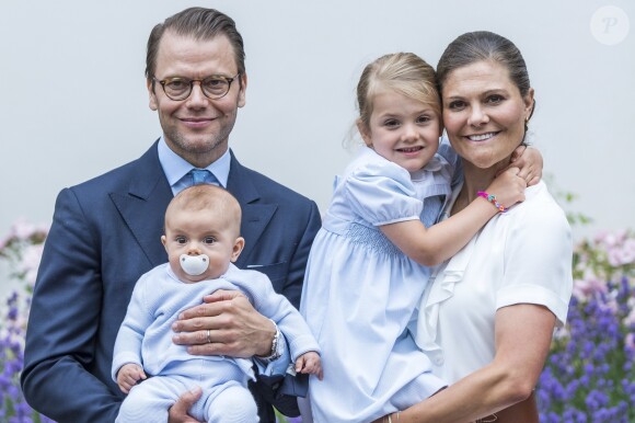 Le prince Daniel, le prince Oscar, la princesse Estelle et la princesse Victoria - La famille royale de Suède lors des célébrations du 39ème anniversaire de la princesse Victoria à Borgholm, le 14 juillet 2016.