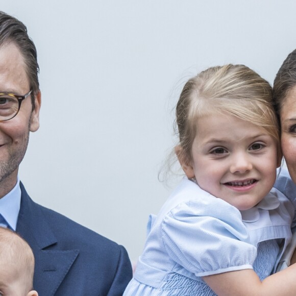 Le prince Daniel, le prince Oscar, la princesse Estelle et la princesse Victoria - La famille royale de Suède lors des célébrations du 39ème anniversaire de la princesse Victoria à Borgholm, le 14 juillet 2016.