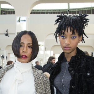 Jada Pinkett Smith et sa fille Willow Smith au défilé de mode Chanel collection prêt-à-porter Automne Hiver 2016/2017 au Grand Palais, lors de la fashion week à Paris, le 8 mars 2016. © Olivier Borde/Bestimage P