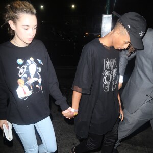 Jaden Smith et sa chérie Sarah Snyder à la soirée Rihanna's Post VMA au club And Down de New York , le 29 août 2016
