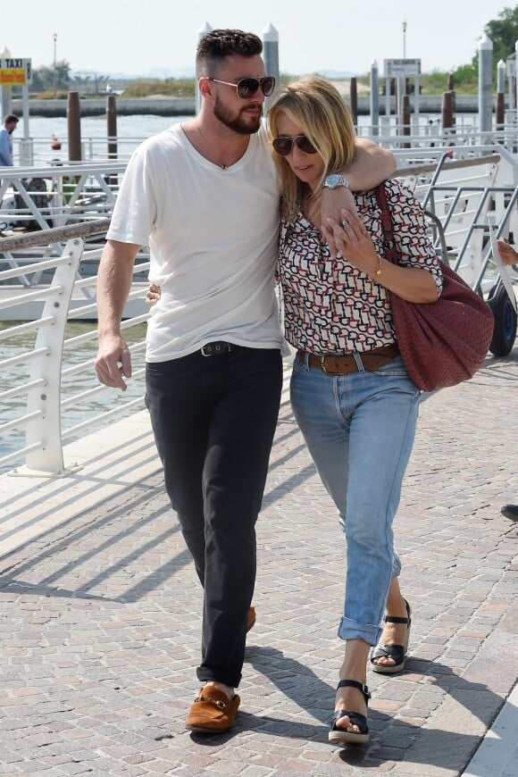 Sam Taylor-Johnson et son mari Aaron Taylor-Johnson dans les rues de Venise lors du 73ème Festival du Film de Venise, la Mostra, le 4 septembre 2016.