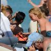 Lindsay Lohan et Dennis Papageorgiou à la plage Kalo Livadi à Mykonos, le 31 août 2016