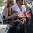 Lindsay Lohan et Dennis Papageorgiou lors de leur séjour Mykonos, le 24 août 2016