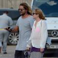 Lindsay Lohan et Dennis Papageorgiou lors de leur séjour Mykonos, le 26 août 2016