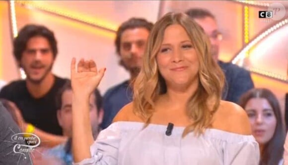 Stéphanie Loire lors du lancement de "Il en pense quoi Camille ?", lundi 5 septembre 2016, sur C8