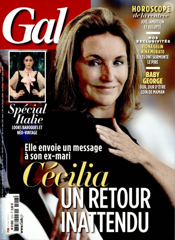 Cecilia Attias en couverture de "Gala", en kiosques le 7 septembre 2016.