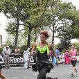 L'arrivée de Fauve Hautot - Vingtième édition de la course La Parisienne à Paris, France, le 11 septembre 2016. © Pierre Perusseau/Bestimage