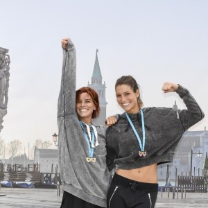 Exclusif - Fauve Hautot et Laury Thilleman après la 20ème édition de la course La Parisienne à Paris, France, le 11 septembre 2016. © Pierre Perusseau/Bestimage