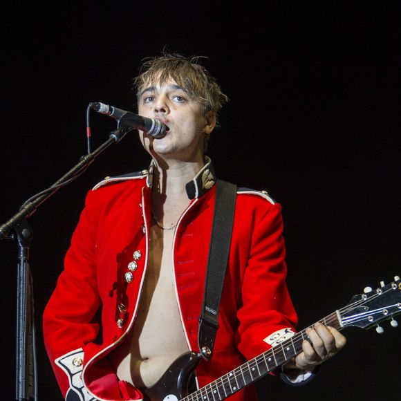 Pete Doherty, du groupe The Libertines en concert lors du Festival annuel de musique Way Out West à Göteborg, le 12 août 2016.