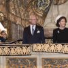Le couple royal de Suède le 13 septembre 2016 lors d'une messe précédant la cérémonie d'inauguration du Parlement pour l'exercice 2016-2017, à Stockholm.