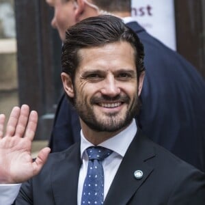 La princesse Madeleine de Suède, le prince Carl Philip et la princesse Sofia le 13 septembre 2016 à la cérémonie d'inauguration du Parlement pour l'exercice 2016-2017, au Riksdagshuset à Stockholm.