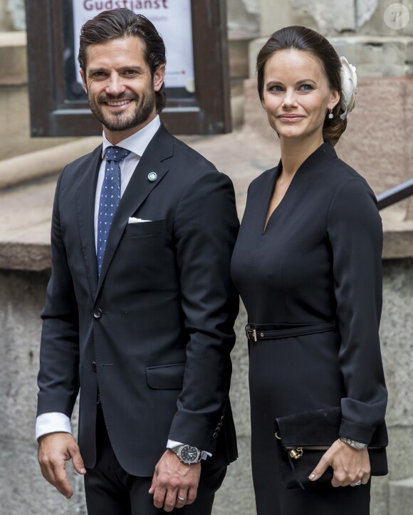 Le prince Carl Philip et la princesse Sofia le 13 septembre 2016 à la cérémonie d'inauguration du Parlement pour l'exercice 2016-2017, au Riksdagshuset à Stockholm.