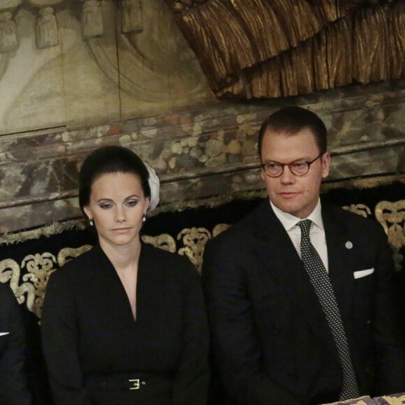 La princesse Madeleine, le prince Carl Philip, la princesse Sofia, le prince Daniel et la princesse héritière Victoria de Suède ont assisté au matin du 13 septembre 2016 à une messe précédant cérémonie d'inauguration du Parlement pour l'exercice 2016-2017, à Stockholm.