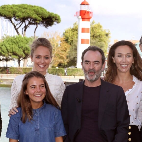 L'équipe du film "L'accident" avec Bruno Solo, Eric Deshors, Rose Montron, Gabrielle Atger, Charlotte Talpaert et Charlotte des Georges, participe à la 18ème édition du festival de la fiction TV 2016 de La Rochelle, France, le 14 septembre 2016. © Patrick Bernard