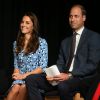 Kate Middleton et le prince William lors de leur visite à la Stewards Academy à Harlow, dans l'Essex, le 16 september 2016 pour continuer de soutenir la campagne Heads Together en faveur du bien-être mental des jeunes.