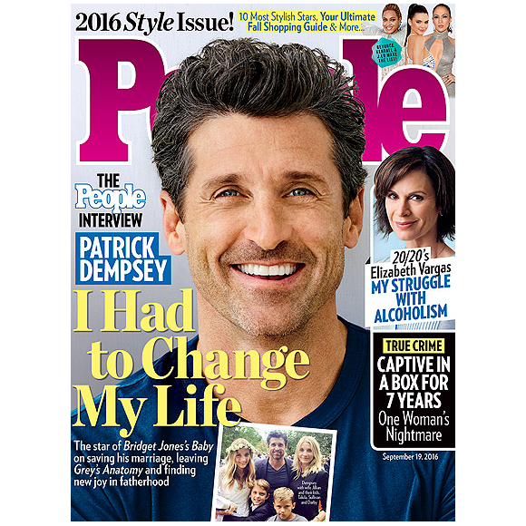 Patrick Dempsey revient sur son départ précipité de Grey's Anatomy dans le nouveau numéro du magazine People, sorti en septembre 2016