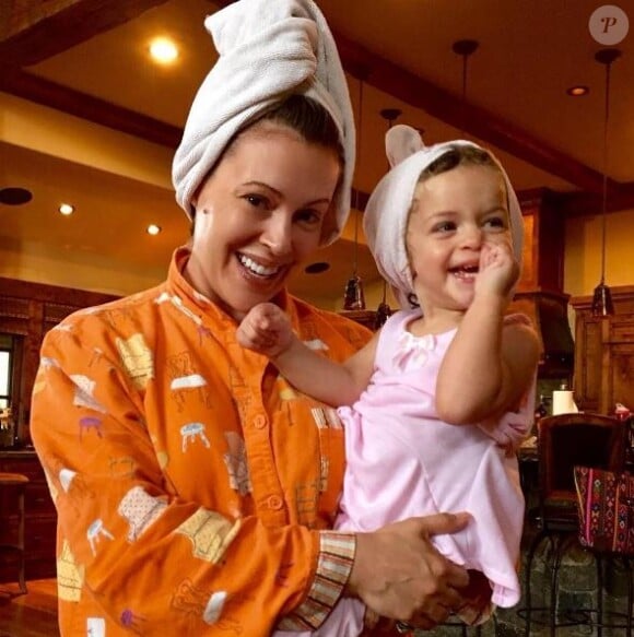 Alyssa Milano et sa fille Elizabella sur Instagram, septembre 2016