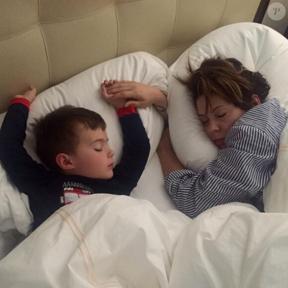 Alyssa Milano et son fils Milan, sur Instagram. Août 2016.
