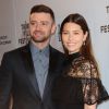 Justin Timberlake et sa femme Jessica Biel à la première de "The Devil and the Deep Blue Sea' à New York, le 14 avril 2016