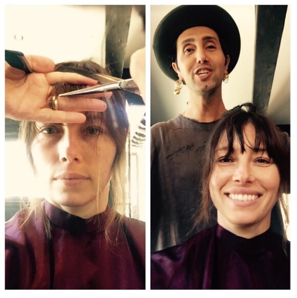 Jessica Biel dévoile sa nouvelle coupe de cheveux sur Instagram (septembre 2016).