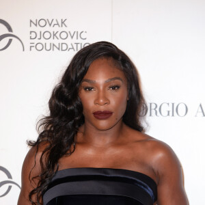 Serena Williams au gala de charité de la fondation Novak Djokovic (sponsorisé par Giorgio Armani) au château des Sforza à Milan, Italie, le 20 septembre 2016