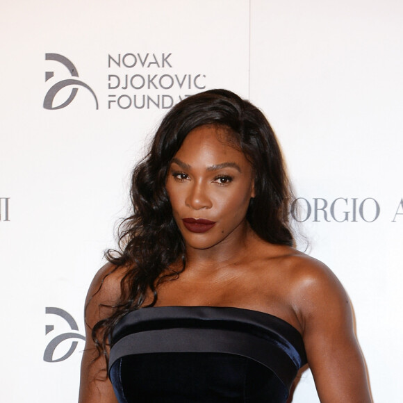 Serena Williams au gala de charité de la fondation Novak Djokovic (sponsorisé par Giorgio Armani) au château des Sforza à Milan, Italie, le 20 septembre 2016