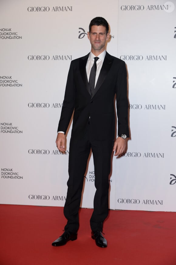 Novak Djokovic au gala de charité de la fondation Novak Djokovic (sponsorisé par Giorgio Armani) au château des Sforza à Milan, Italie, le 20 septembre 2016