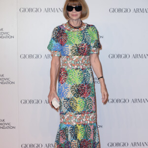 Anna Wintour au gala de charité de la fondation Novak Djokovic (sponsorisé par Giorgio Armani) au château des Sforza à Milan, Italie, le 20 septembre 2016