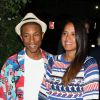 Pharrell Williams et sa femme Helen Lasichanh à la soirée Chanel en l'honneur du nouveau parfum N°5 L'Eau au Sunset Tower Hotel. Los Angeles, le 22 septembre 2016.