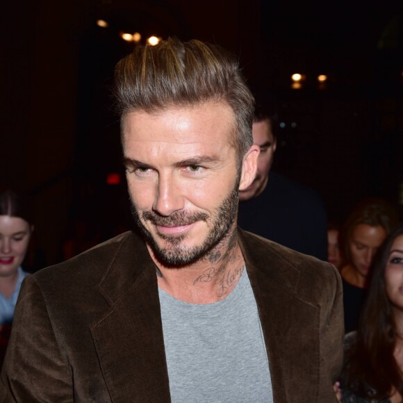 David Beckham lors du défilé de Victoria Beckham à l'occasion de la fashion week de New York le 11 septembre 2016. © CPA / Bestimage