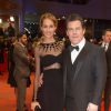 Josh Brolin et sa fiancée Kathryn Boyd sur le tapis rouge du film "Hail Caesar!" lors du 66ème Festival International du Film de Berlin, la Berlinale, le 11 février 2016