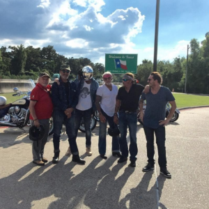 Johnny Hallyday et sa bande en plein road trip à travers les Etats-Unis - Arrivée au Texas, il y a une semaine, 16 septembre 2016.