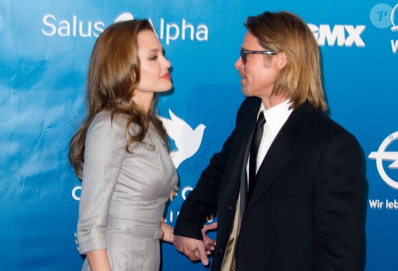 Brad Pitt et Angelina Jolie à Berlin en février 2012.
