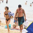 Exclusif - AnnaLynne McCord et son compagnon Dominic Purcell en vacances sur la plage de Manly a Sydney en Australie le 2 janvier 2014.
