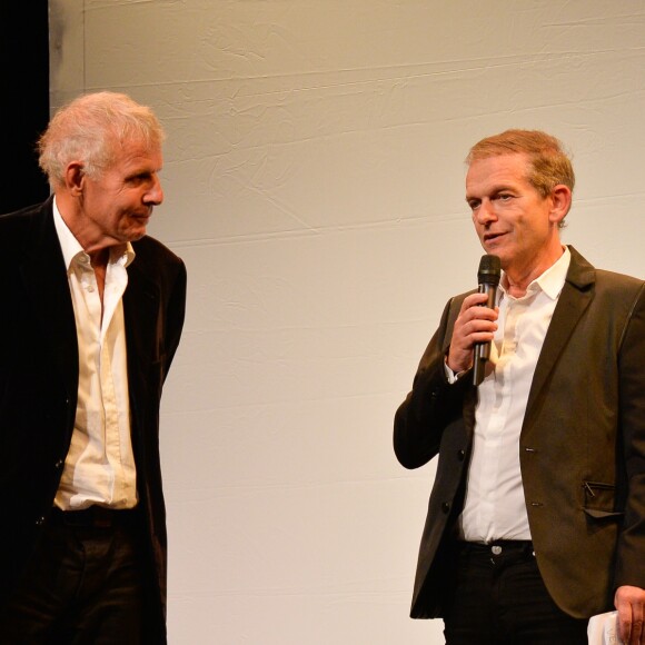 Patrick Poivre d'Arvor (PPDA) et le cardiologue Frédéric Saldmann - Seconde édition des "Trophées du bien être" au profit de la célèbre fondation "La Maison de Solenn - Maison des adolescents de Cochin (AP-HP)" au théâtre de la Gaîté-Montparnasse à Paris, France, le 26 septembre 2016. © Coadic Guirec/Bestimage26/09/2016 - Paris