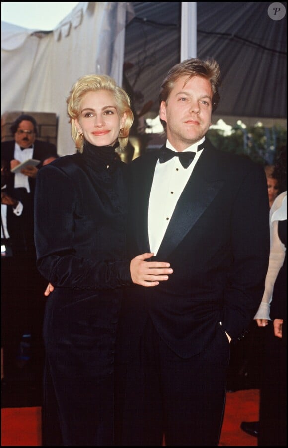 Kiefer Sutherland et Julia Roberts lors des Oscars 1991