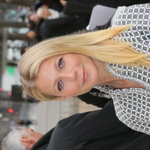 Gwyneth Paltrow au défilé de mode Haute-Couture "Chanel", collection printemps-été 2016, à Paris, le 26 janvier 2016.