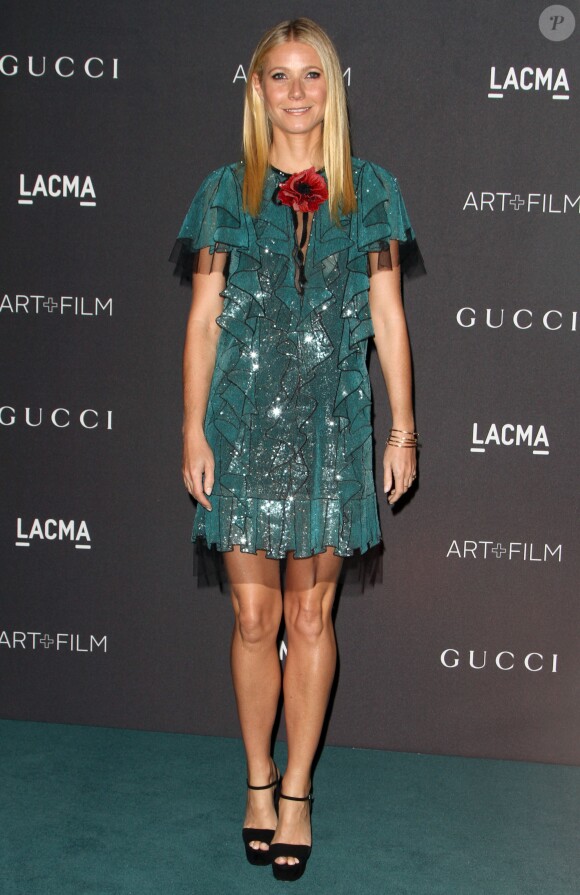 Gwyneth Paltrow au gala "The LACMA 2015 Art+Film" en l'honneur de James Turrell et Alejandro Inarritu à Los Angeles, le 7 novembre 2015.