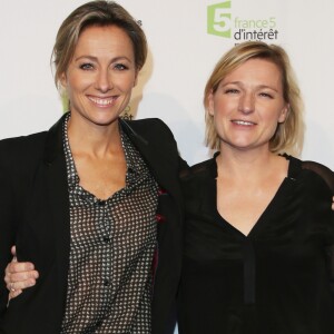 Anne-Sophie Lapix et Anne-Elisabeth Lemoine - Soirée du 20ème anniversaire de France 5 à la Cité de la mode et du design à Paris, le 27 novembre 2014.