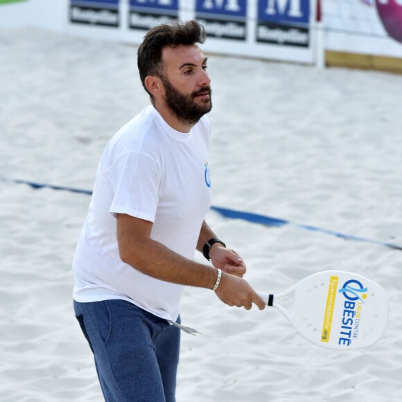 Exclusif -Laurent Ournac, parrain de la Ligue Contre l'Obésité participe à un tournoi de beach tennis à l'Odysseum de Montpellier. Le 11 septembre 2016 © Giancarlo Gorassini / Bestimage