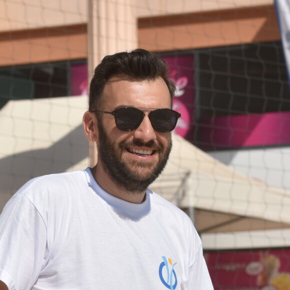 Exclusif - Laurent Ournac, parrain de la Ligue Contre l'Obésité participe à un tournoi de beach tennis à l'Odysseum de Montpellier. Le 11 septembre 2016 © Giancarlo Gorassini / Bestimage