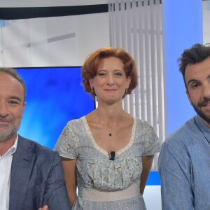 Exclusif - Laurent Ournac et le professeur David Nocca invités sur le plateau du journal télévisé le "19/20" sur France 3 Languedoc pour parler de la ligue contre l'obésité à Montpellier, le 10 septembre 2016. © Giancarlo Gorassini/Bestimage