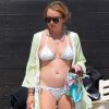 Lindsay Lohan en vacances à Mykonos le 31 août 2016.