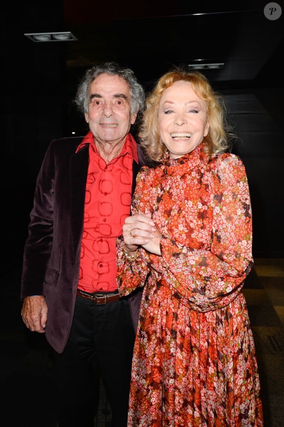 Exclusif - Gérard Meys et Isabelle Aubret - Dans les coulisses lors des adieux de la chanteuse Isabelle Aubret sur la scène de l'Olympia à Paris le 3 octobre 2016. © Coadic Guirec/Bestimage