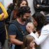 Exclusif - Natasha St-Pier, son mari Grégory Quillacq et leur fils Bixente soutiennent l'association "Petit Coeur de Beurre" lors du week-end de la Cardiopathie Congénitale à la caserne des pompiers de Malar, dans le 7e arrondissement de Paris, le 1er octobre 2016.